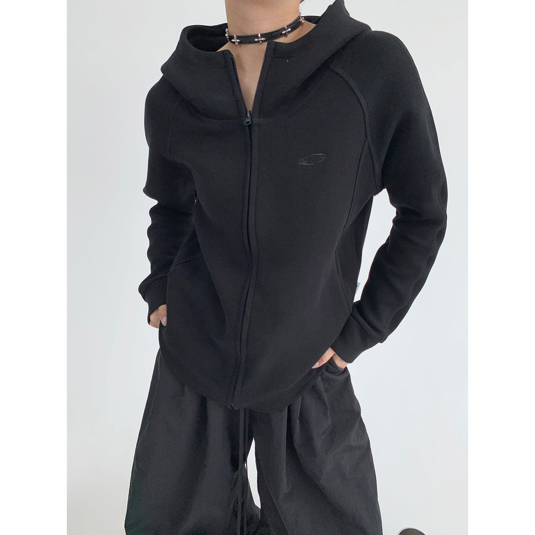 Hooded Zip-Up Coat