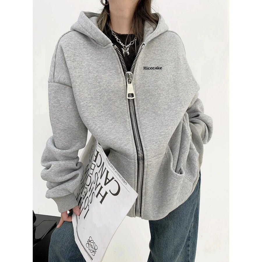 Hooded Zip-Up Women's Coat-The Korean Fashion