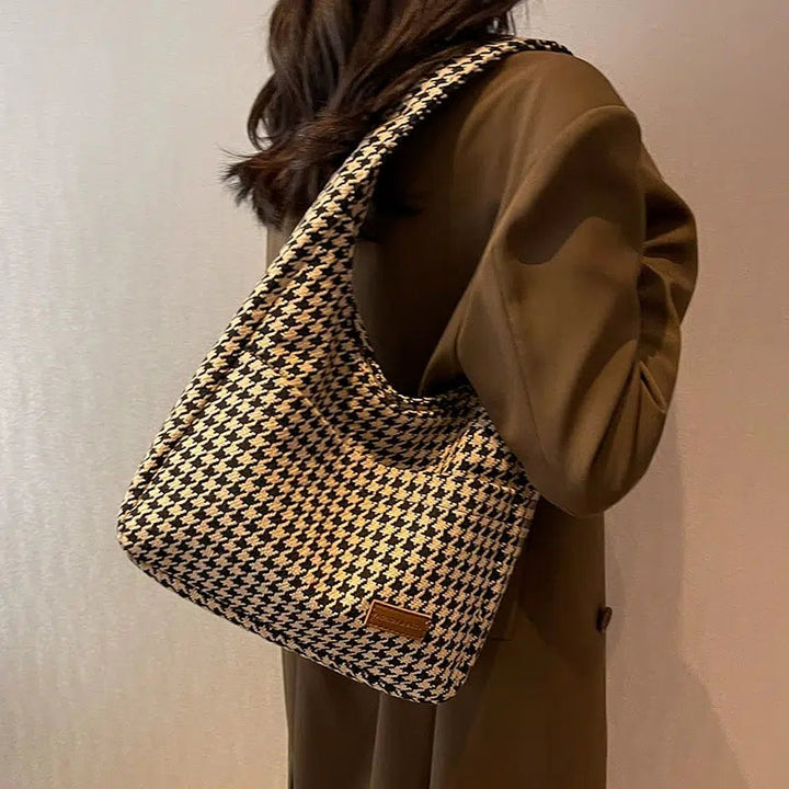 Houndstooth Pattern Tote Bag