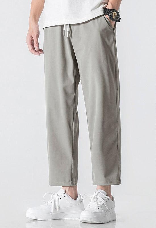 Ice Silk Cropped Track Pants