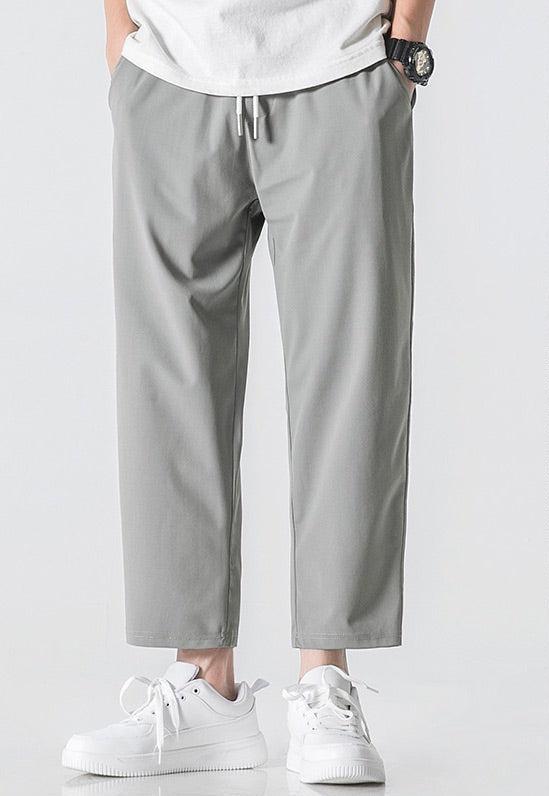 Ice Silk Cropped Track Pants