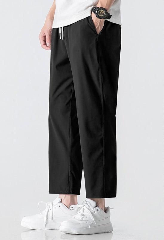 Ice Silk Cropped Track Pants