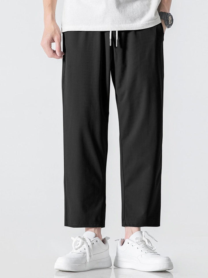 Ice Silk Cropped Track Pants