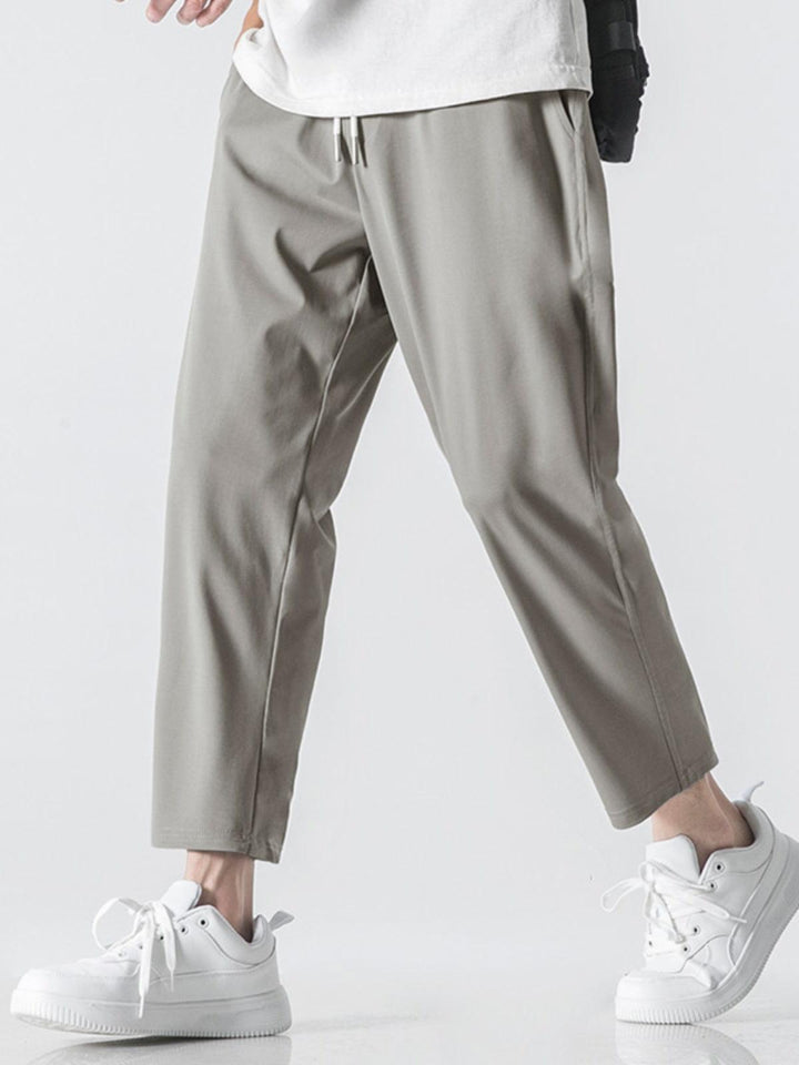 Ice Silk Cropped Track Pants