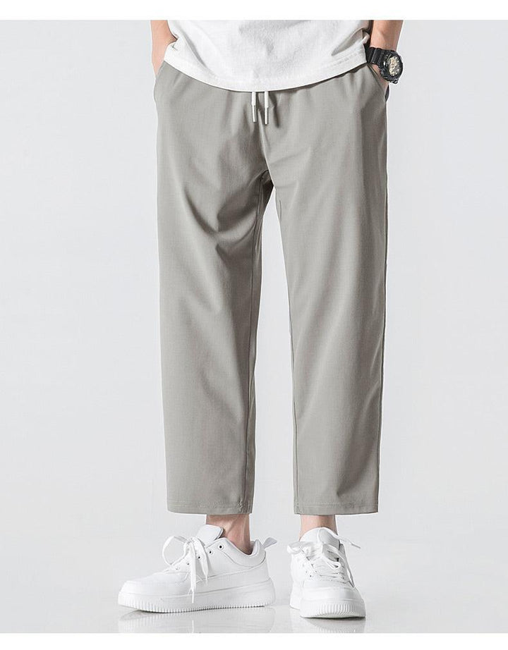 Ice Silk Cropped Track Pants