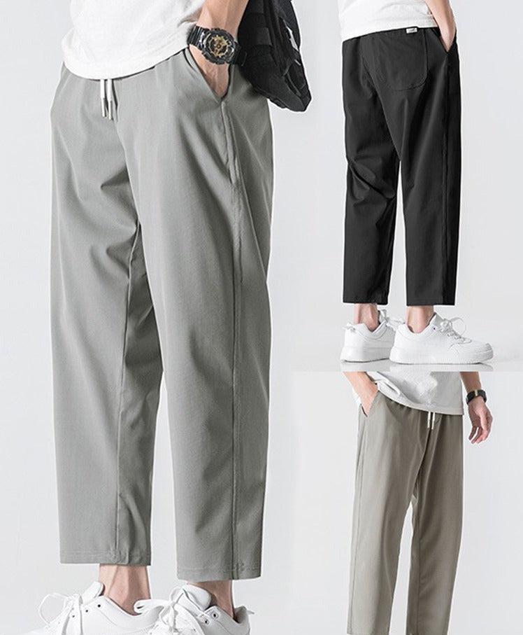 Ice Silk Cropped Track Pants