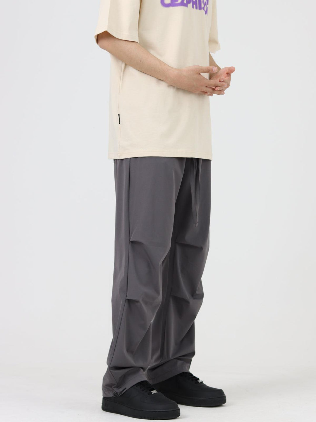 Ice Silk drape Nylon Drawstring Pants