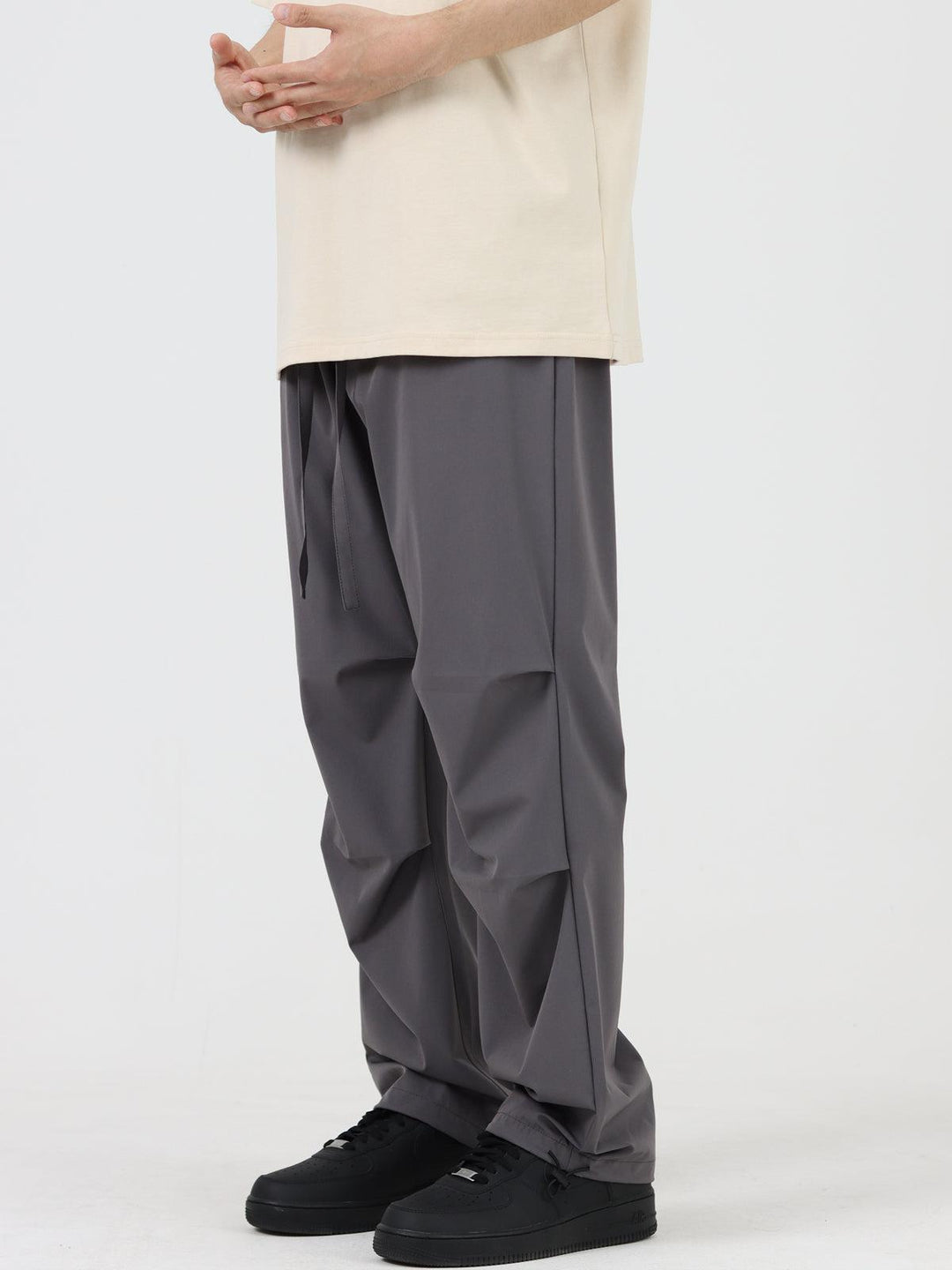 Ice Silk drape Nylon Drawstring Pants