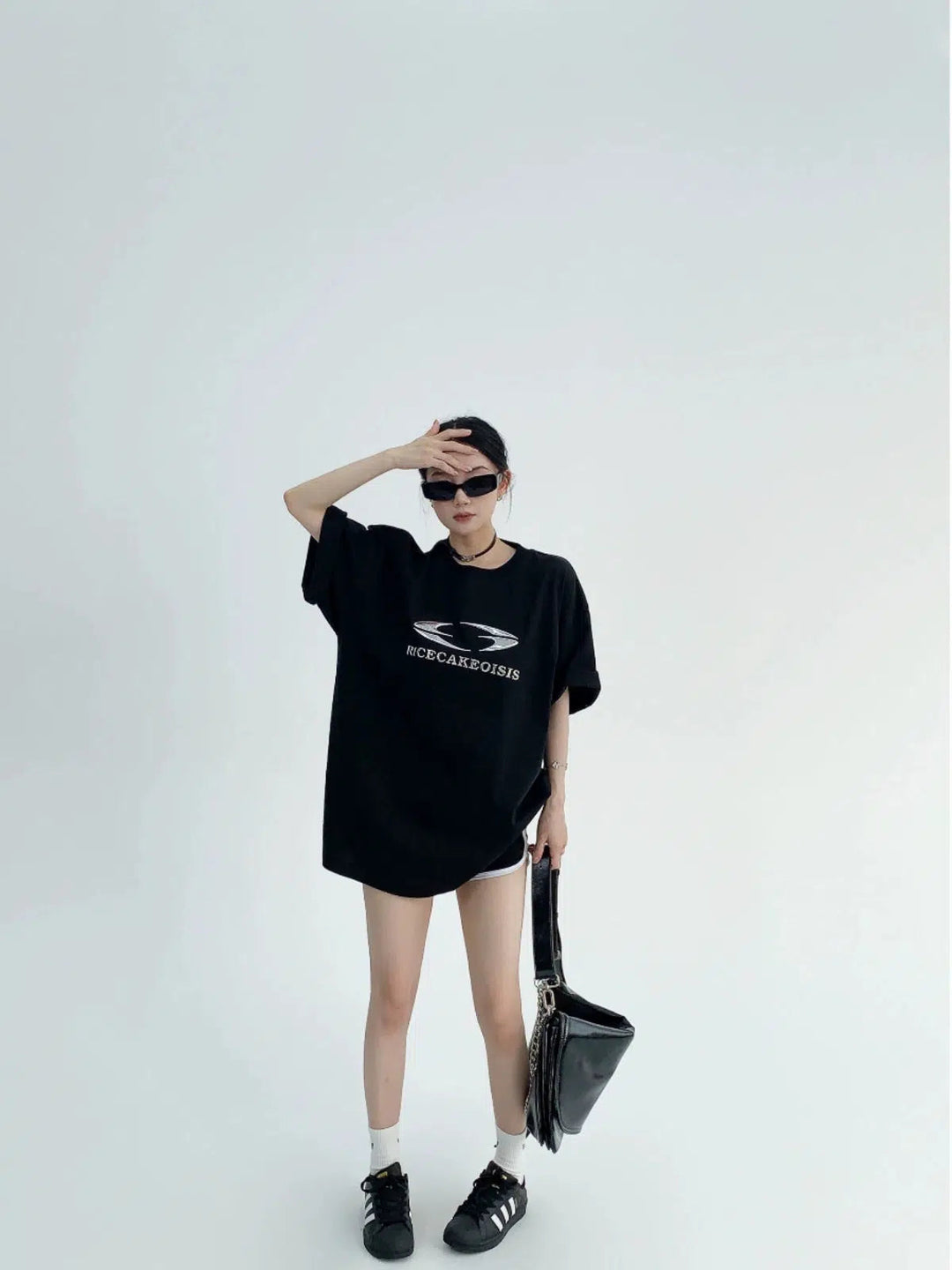 Silver Logo Oversized short-sleeve T-shirt