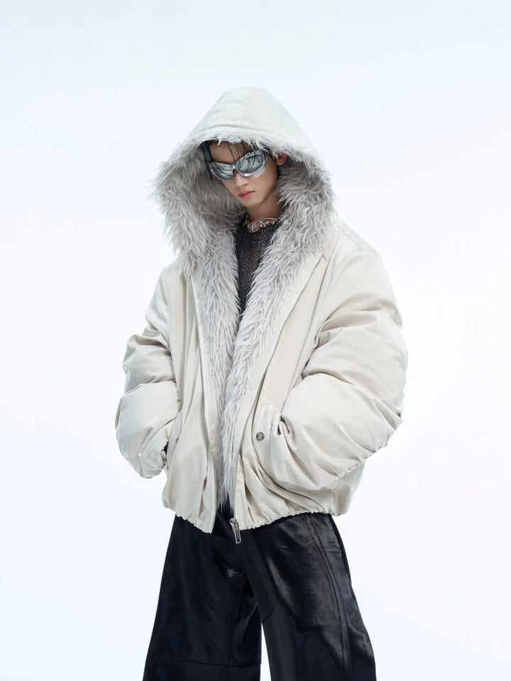 Insulated Jacket with Faux Fur Trim