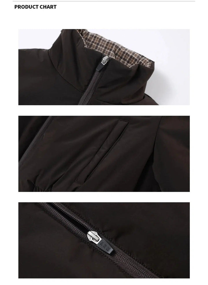 Insulated Plaid Jacket with Integrated Warming Technology