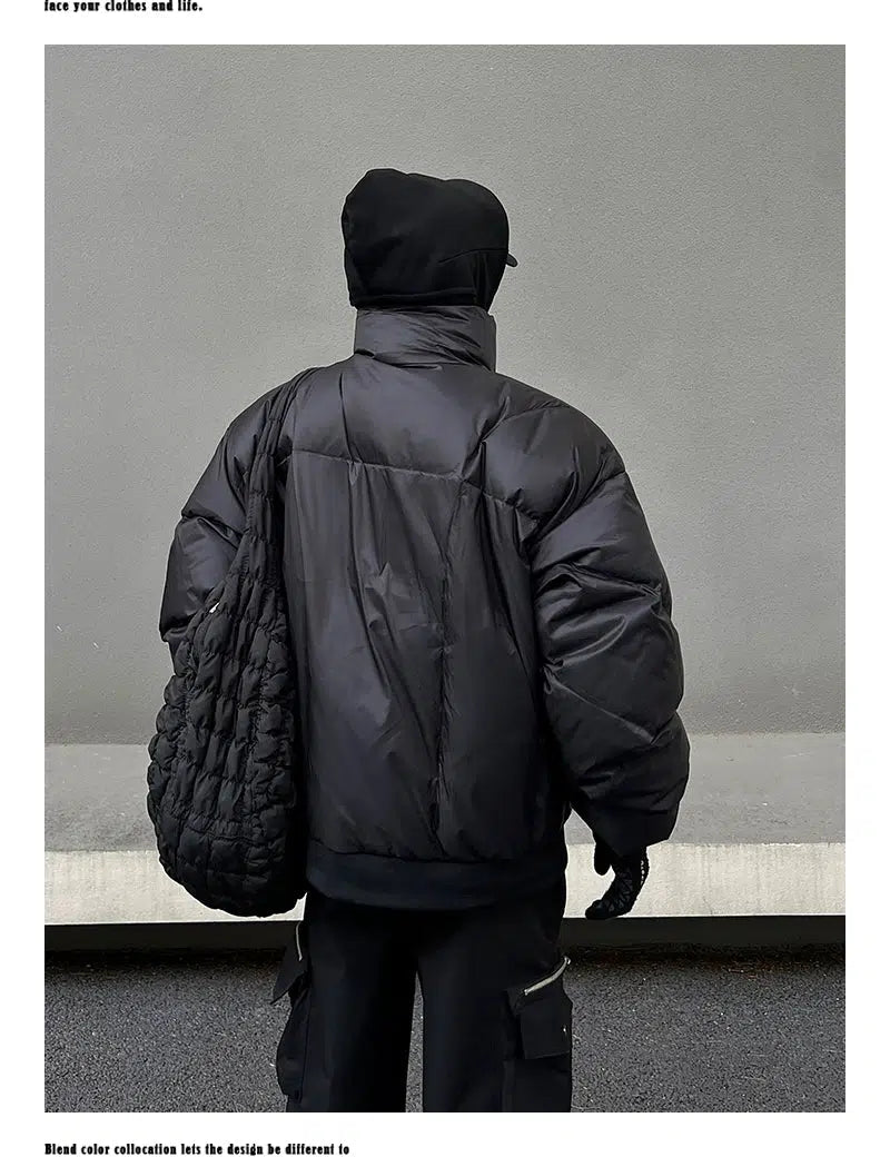 High Collar Short Puffer Jacket