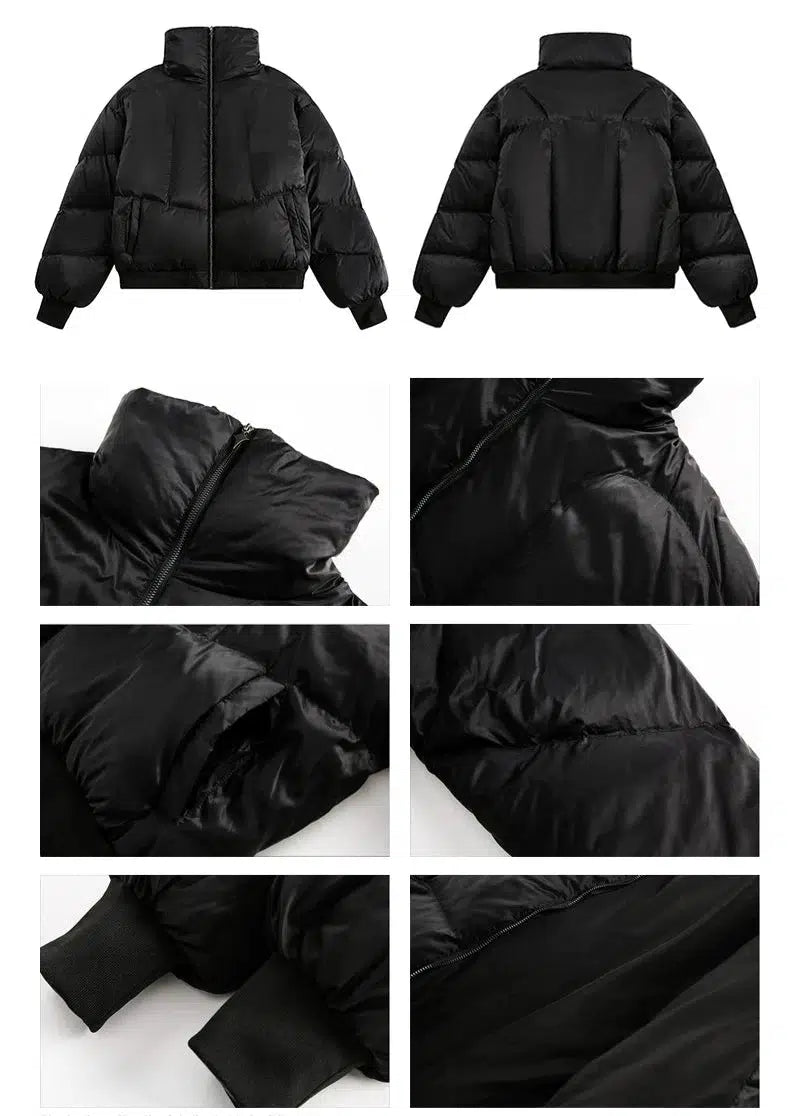 High Collar Short Puffer Jacket