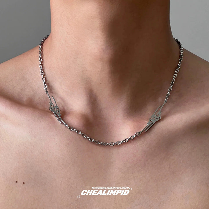 Irregular Geometry Stainless Steel Necklace