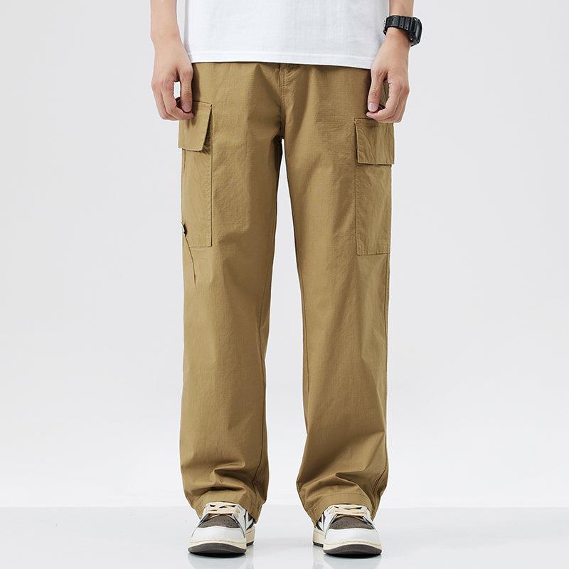 Khaki Loose-Fit Cargo Pants