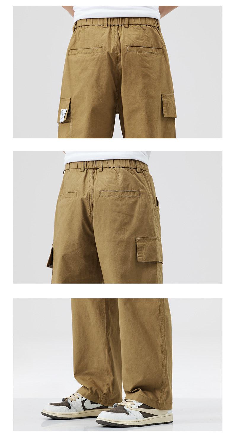 Khaki Loose-Fit Cargo Pants