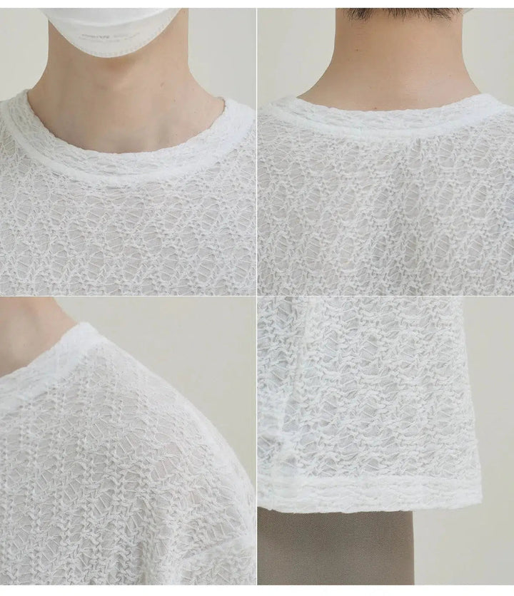 Knitted Lightweight Short-sleeved T-shirt