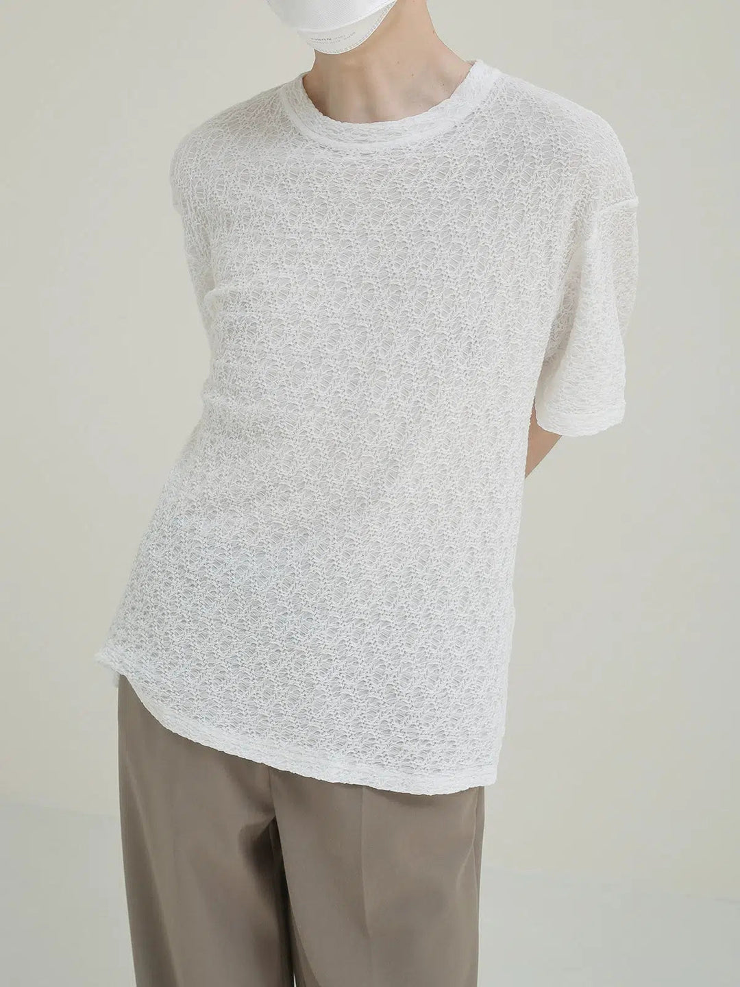 Knitted Lightweight Short-sleeved T-shirt