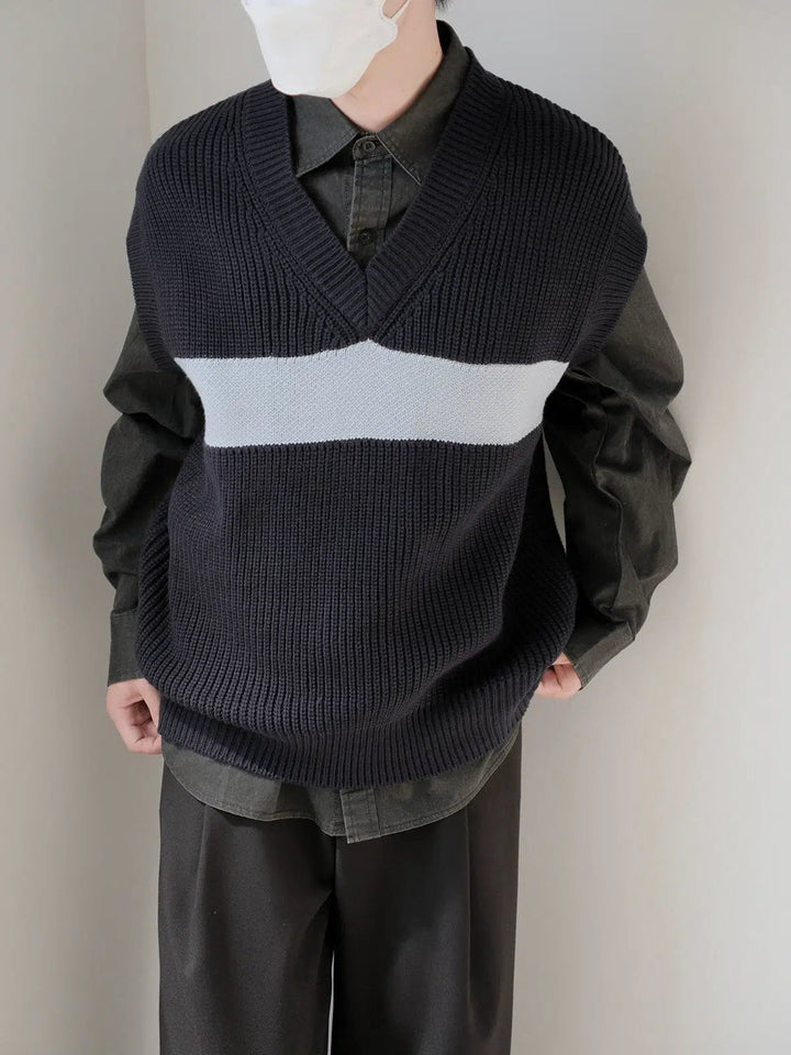 Knitted V-Neck Vest