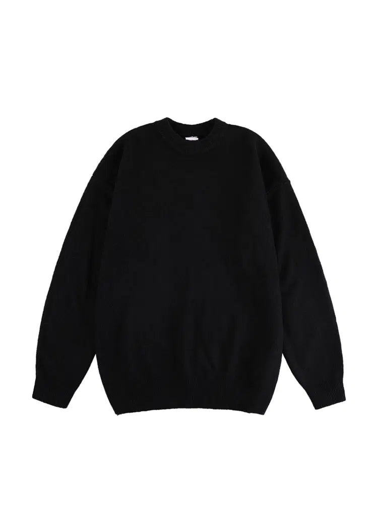 Vintage Crew Neck Knitted Sweater