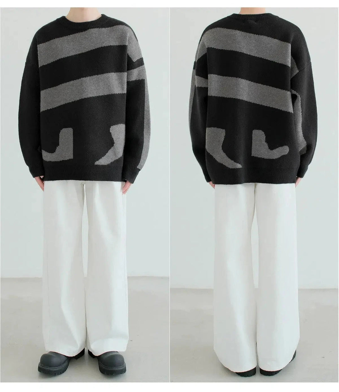 Knitwear Pullover with Abstract Pattern