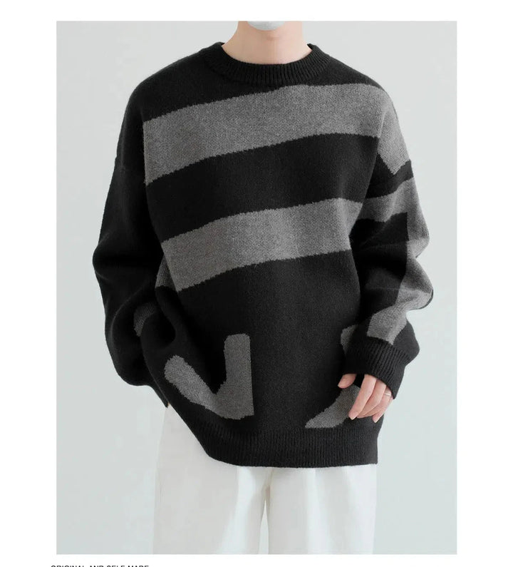 Knitwear Pullover with Abstract Pattern