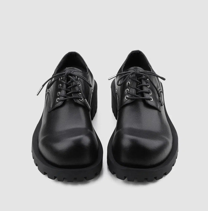 Lace-up Big Round head Derby Shoes