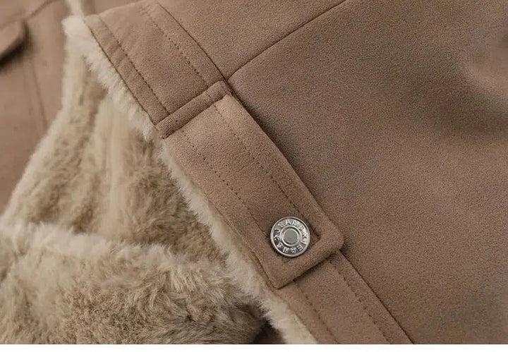 Lapel Lamb Velvet Jacket