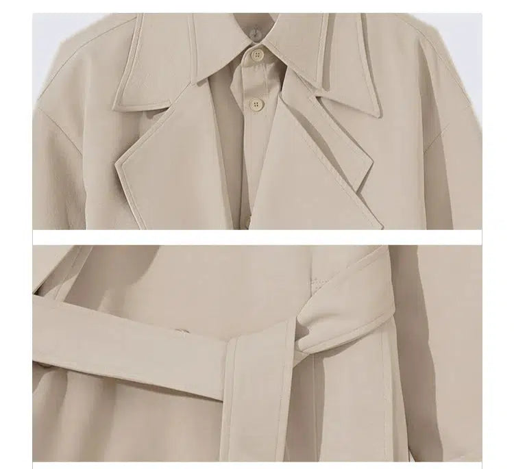 Lapel Long Trench Coat