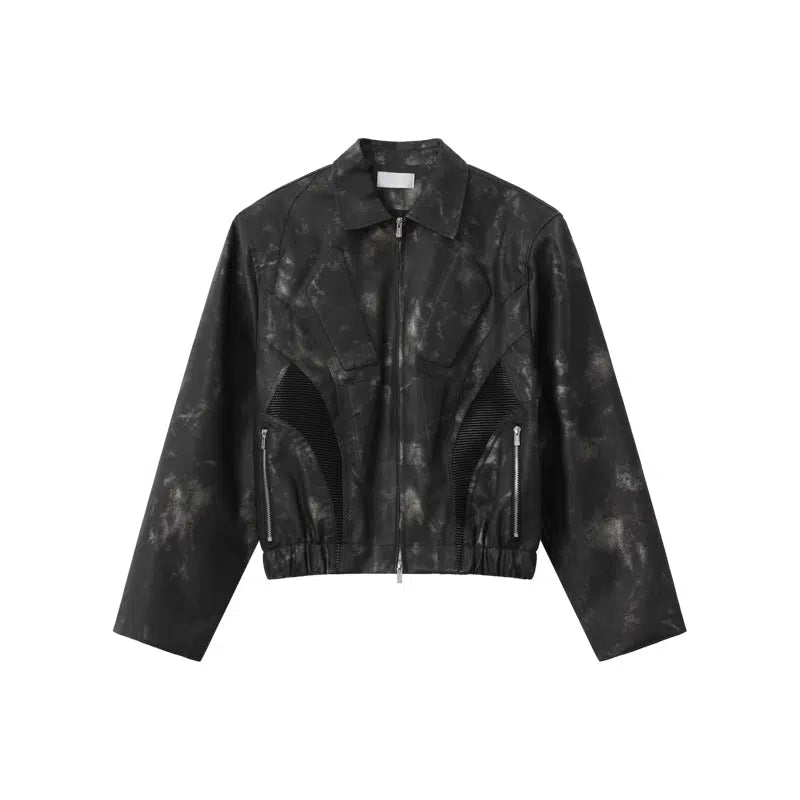 Lapels Faux Leather Jacket