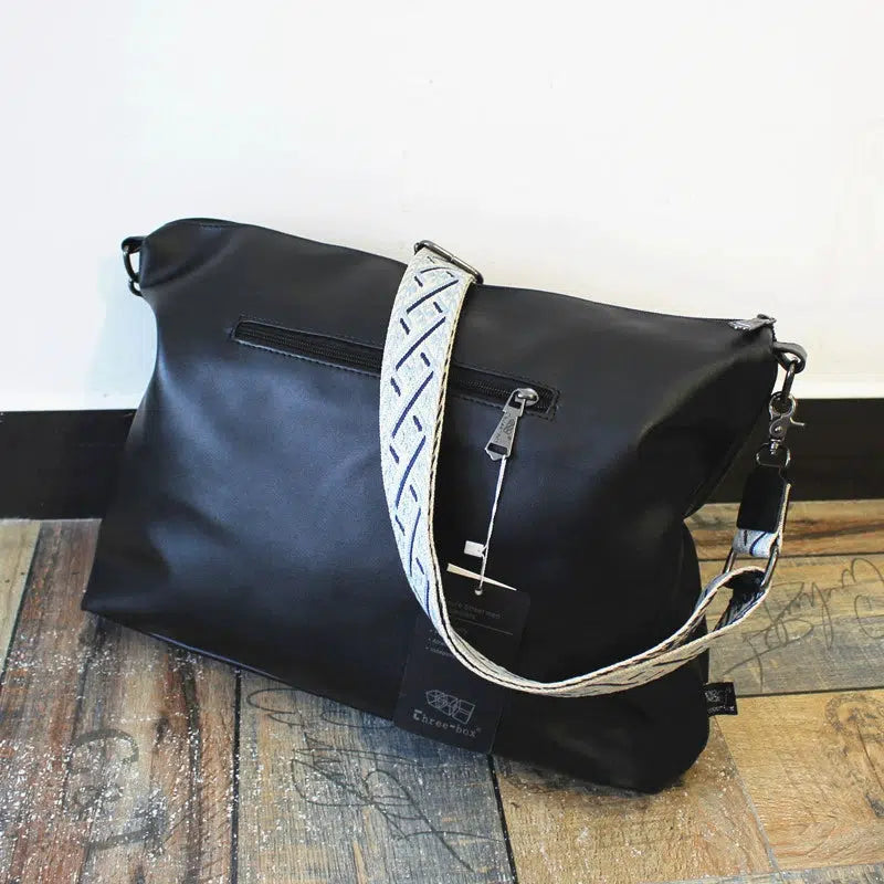 Large Black Soft Leather Crossbody Bag