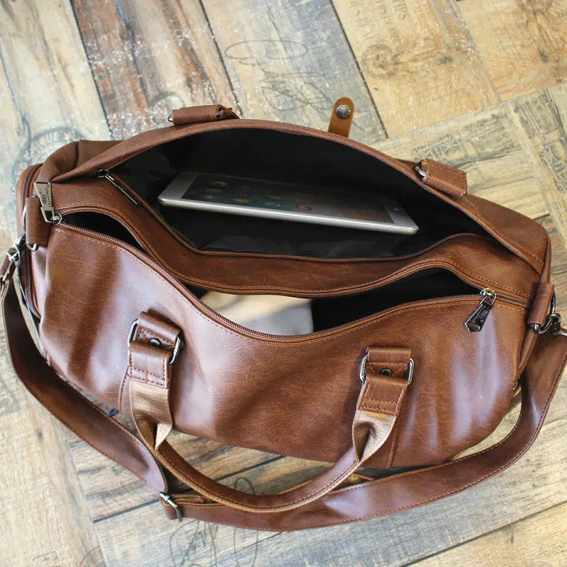 Large Crossbody Leather Gym Bag