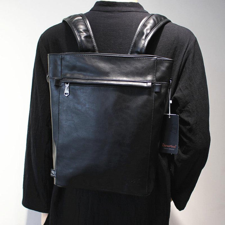 Large Leather Backpack Satchel