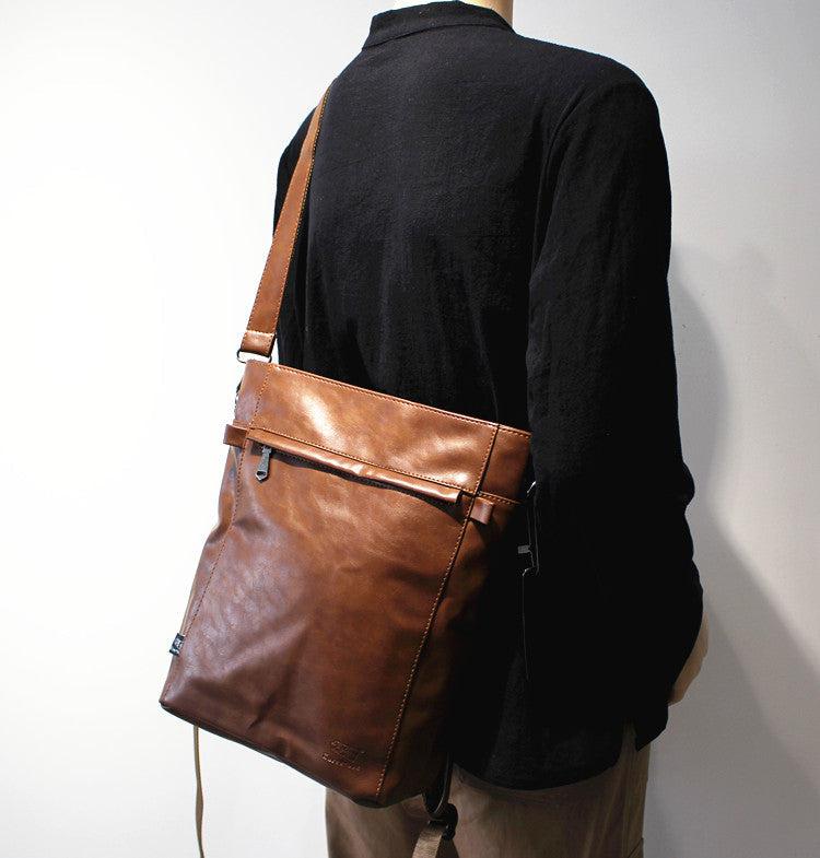 Large Leather Backpack Satchel