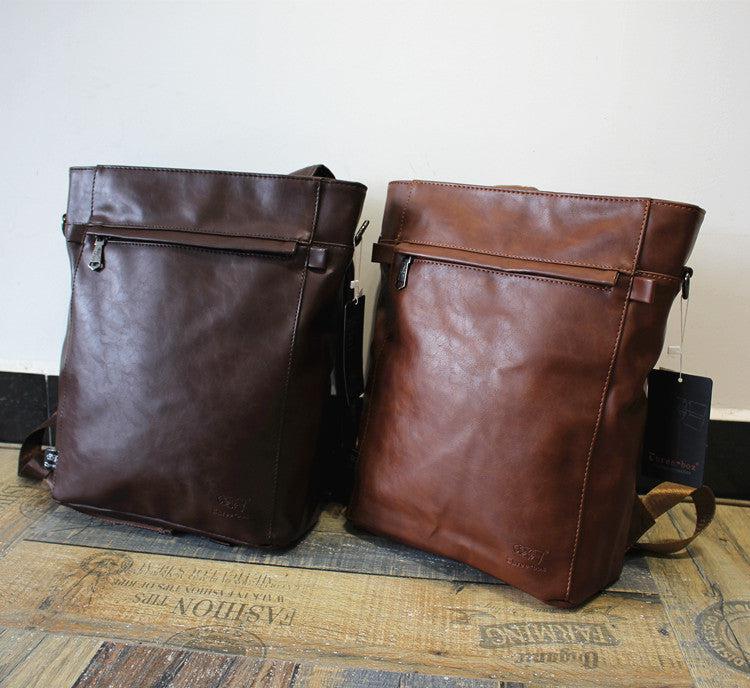 Large Leather Backpack Satchel