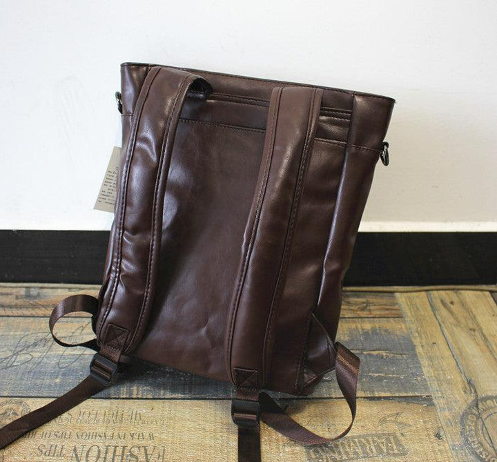 Large Leather Backpack Satchel