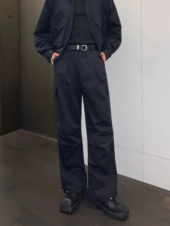 Large Pocket Straight Cargo Pants