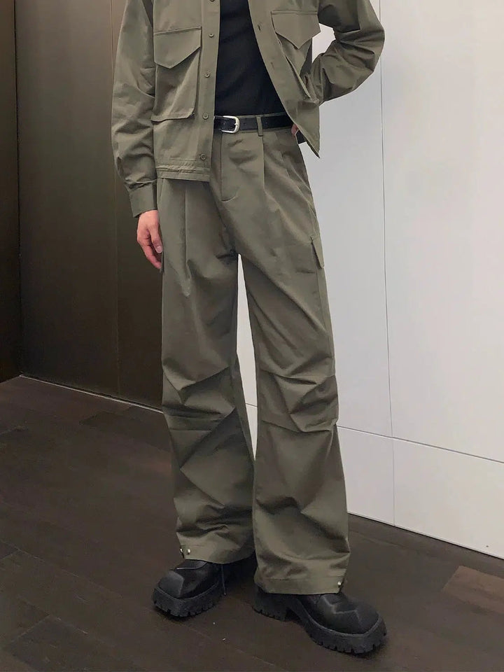 Large Pocket Straight Cargo Pants