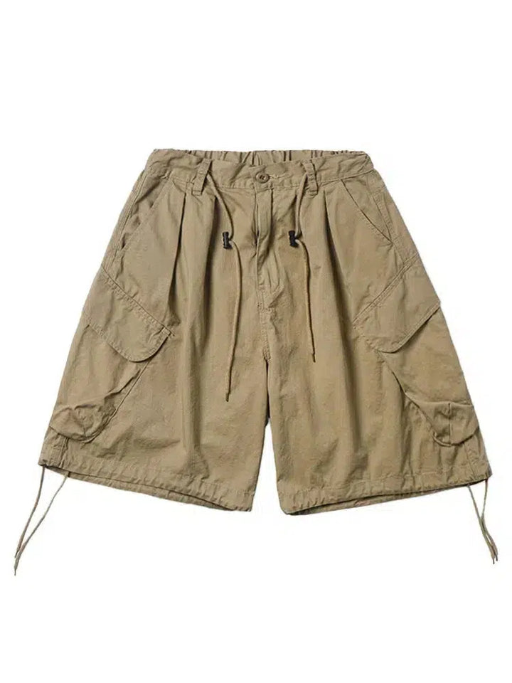 Large Pocket Wide Leg Cargo Shorts