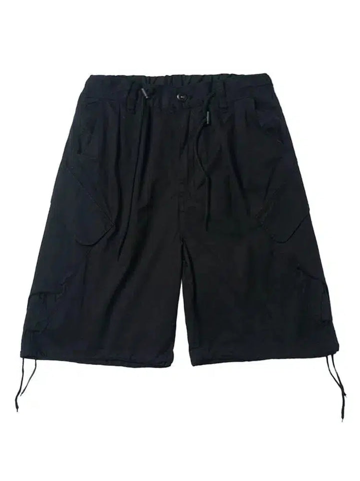 Large Pocket Wide Leg Cargo Shorts