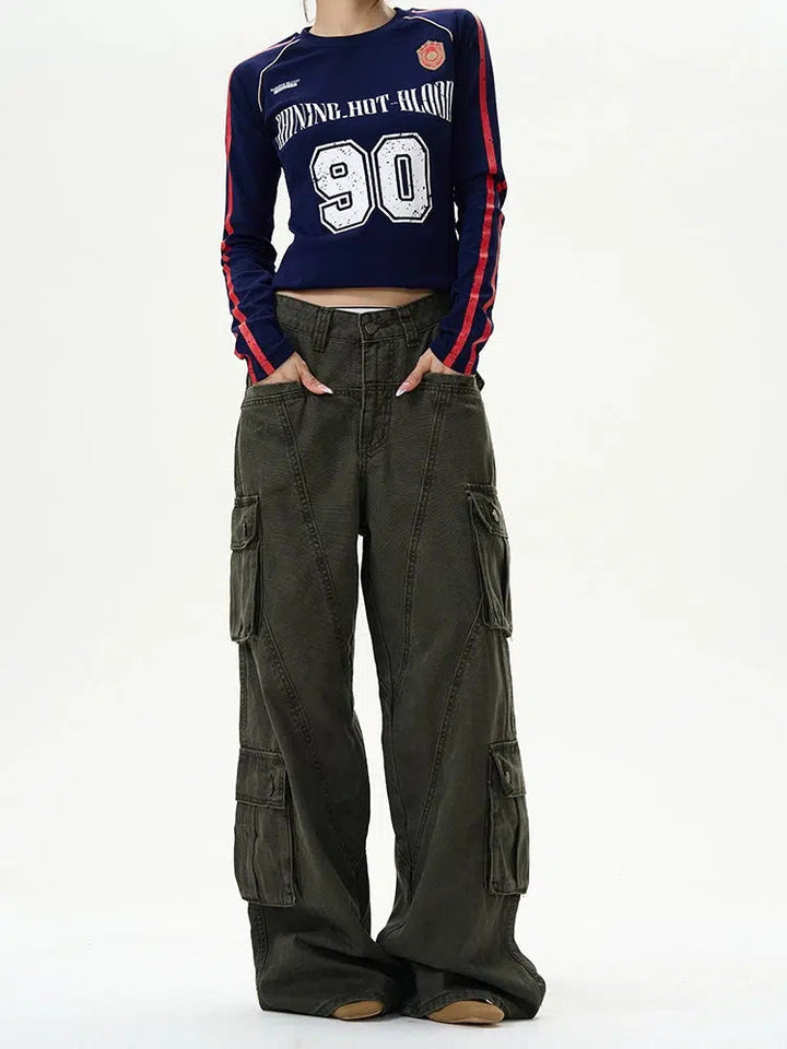 Large Pockets Baggy Cargo Pants