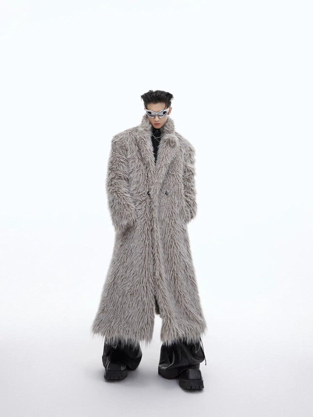 Large-profile Fur Long Plush Windbreaker