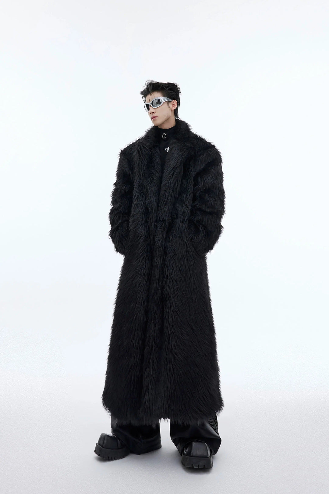 Large-profile Fur Long Plush Windbreaker