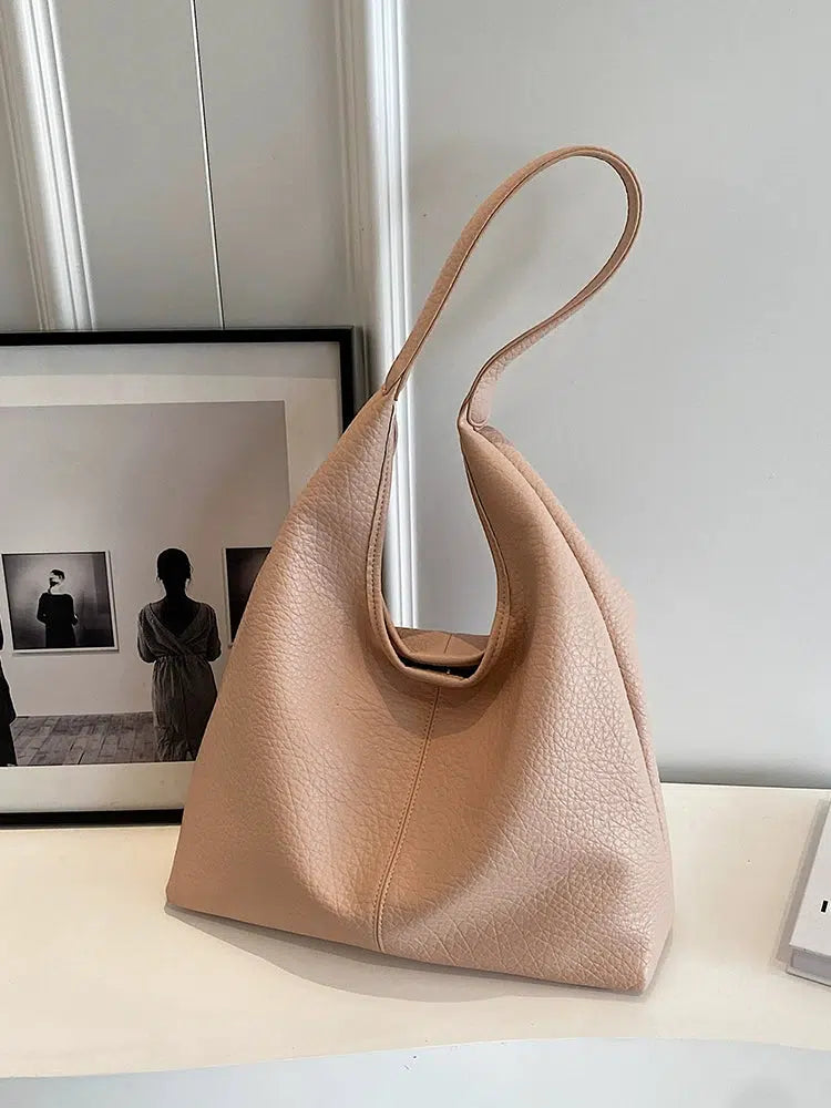 Leather Bucket Shaped Bag