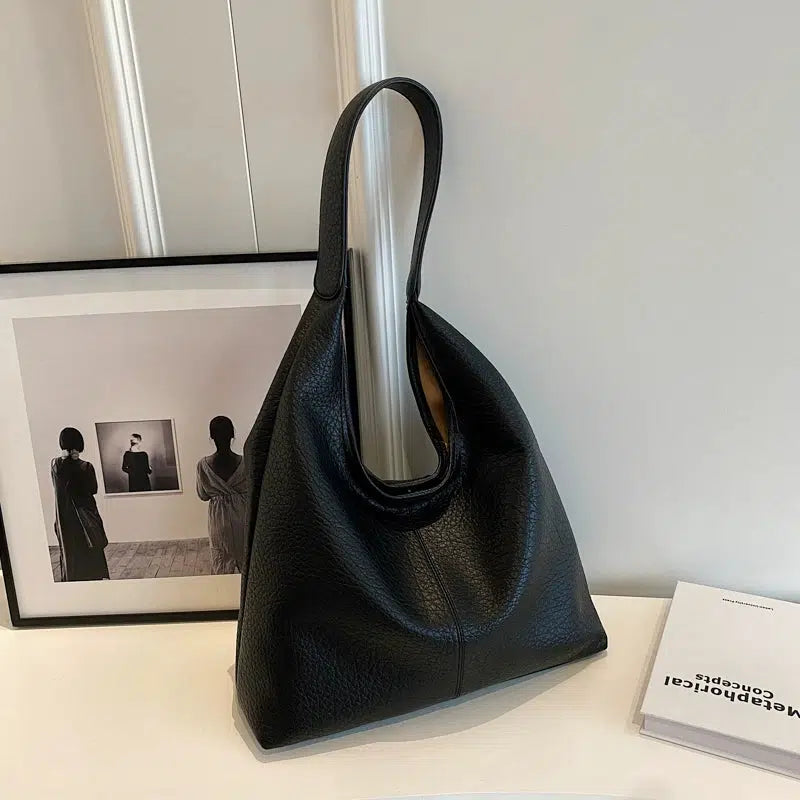 Leather Bucket Shaped Bag