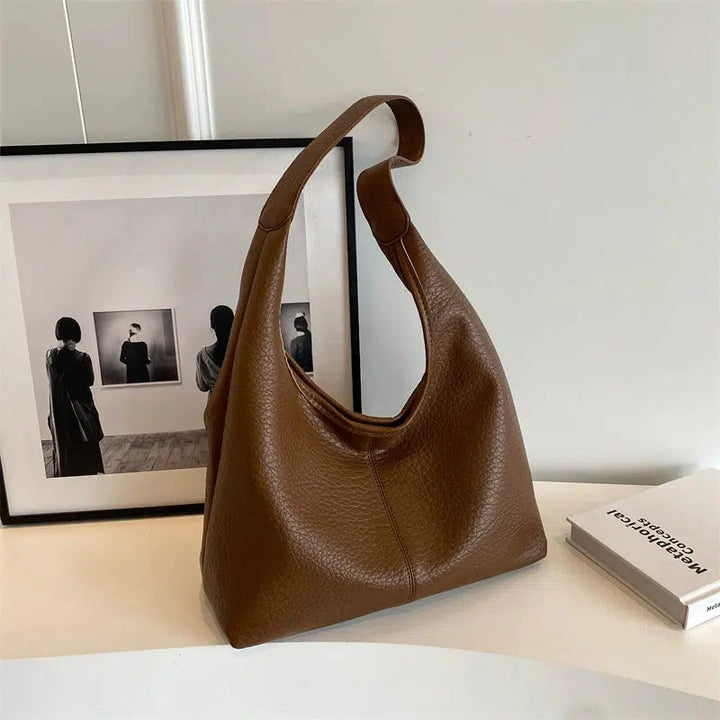 Leather Bucket Shaped Bag