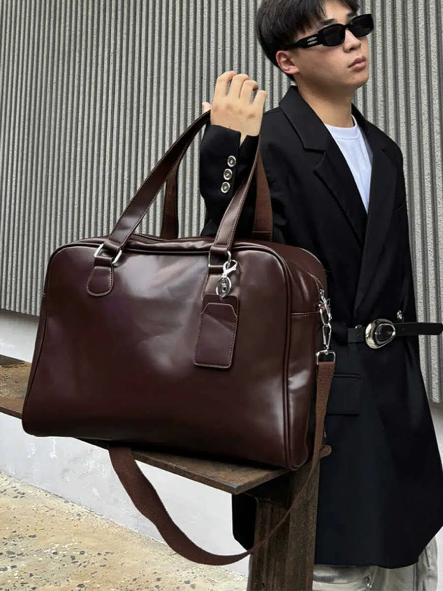 Leather Carryall Bag