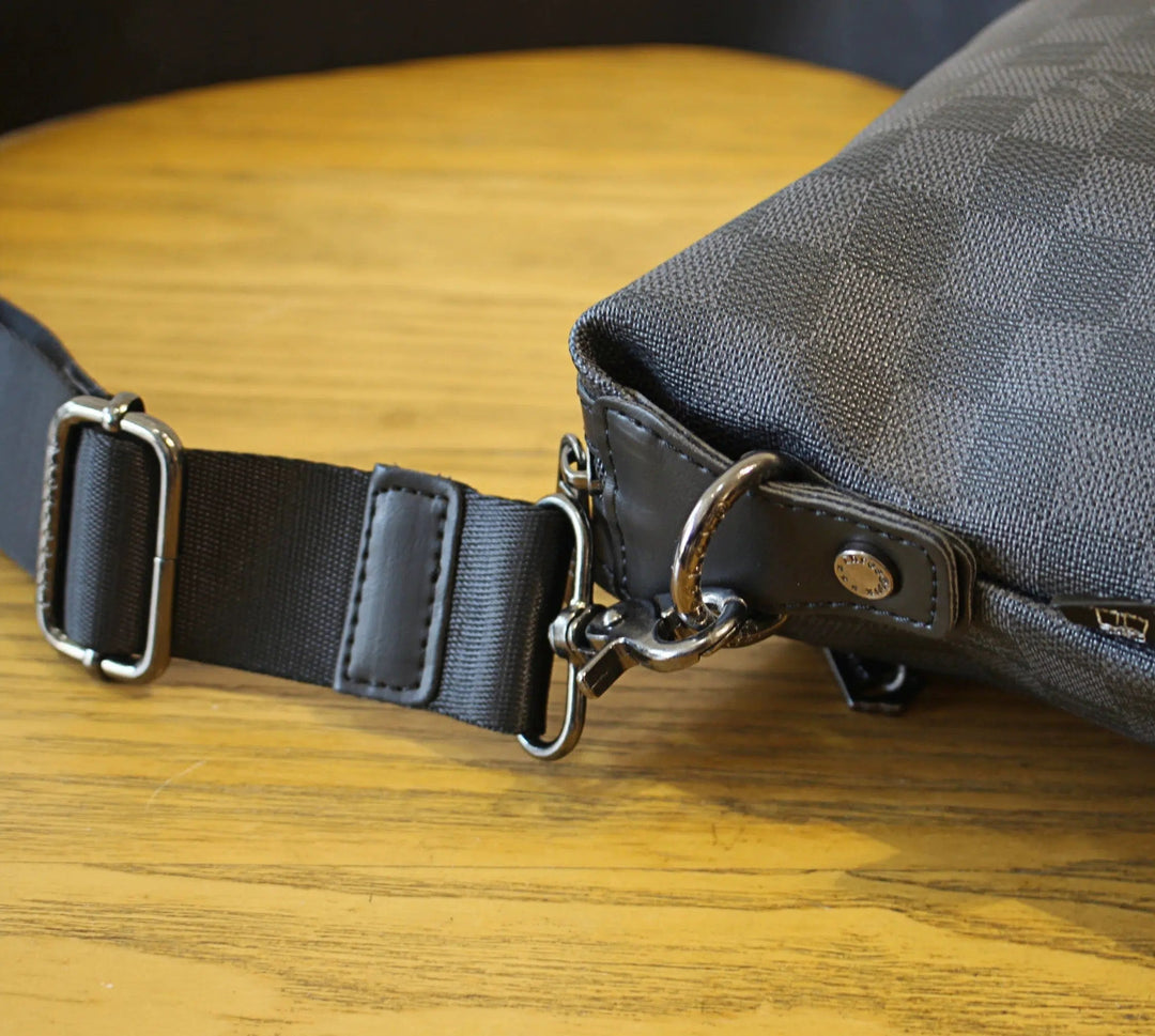 Leather Checkered Shoulder Bag