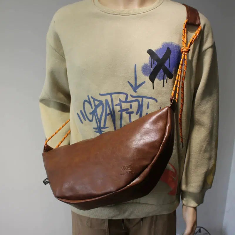 Leather Cross-body Hobo Bag