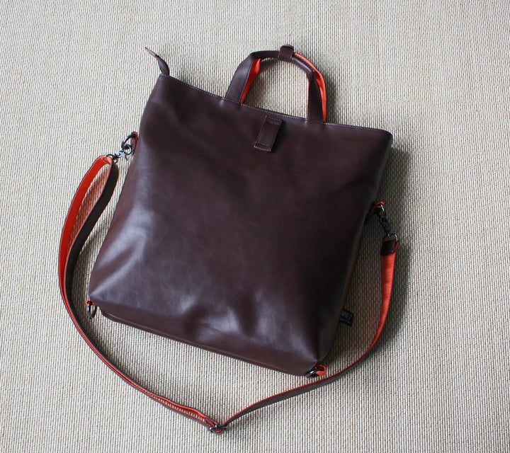 Leather Crossbody Backpack